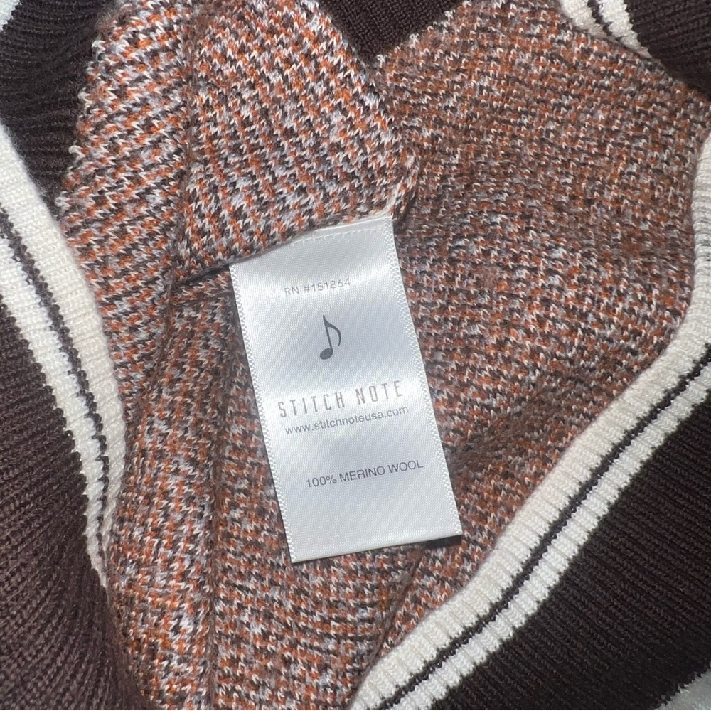 Stitch Note Merino Wool Sweat Cowboy Riding Horse Jacquard - Picture 7 of 7